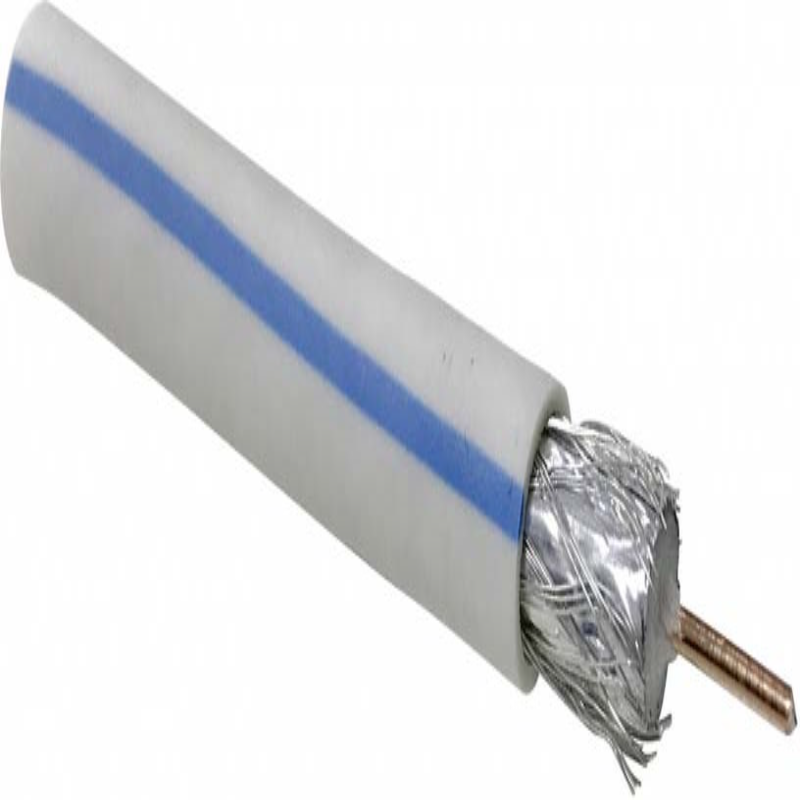 Кабель коаксиальный RG-6SAT Optima Standard CADENA белый на белом фоне