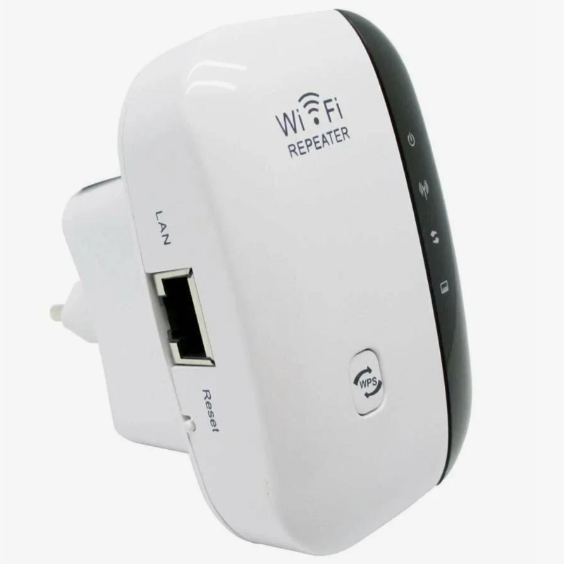 Wireless-N WIFI Repeater (в розетку усилитель) на белом фоне