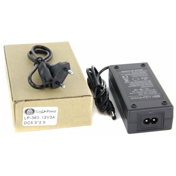 Блок питания Live-Power LP-360 (12V; 3А; DC-штекер 5,5×2,5 мм)