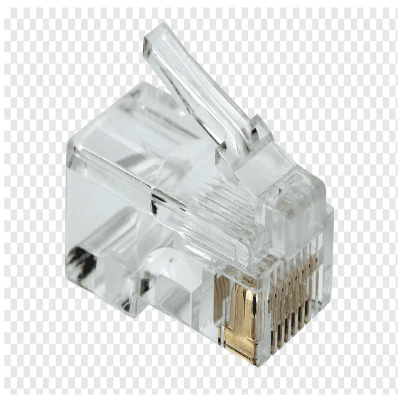 Разъём RJ45 PET-8P8C CADENA на белом фоне