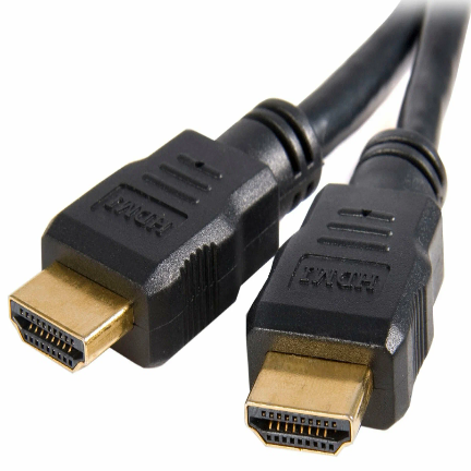 Кабель HDMI‑HDMI Gold 1,5 м на белом фоне