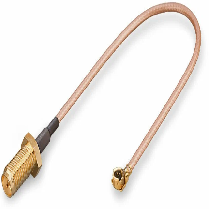 Пигтейл U.Fl – SMA(male) 250 мм на белом фоне