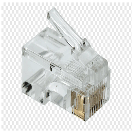 Разъём RJ45 PET-8P8C CADENA на белом фоне