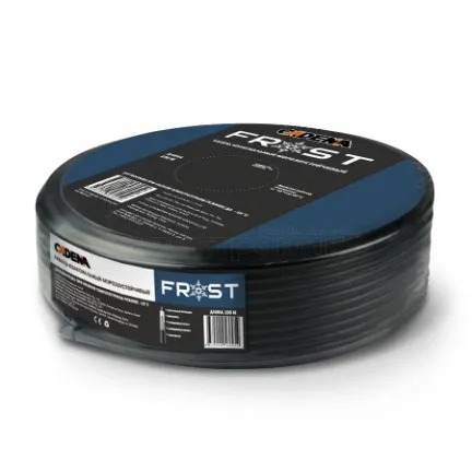 Кабель коаксиальный RG-6U CADENA Frost черный на белом фоне