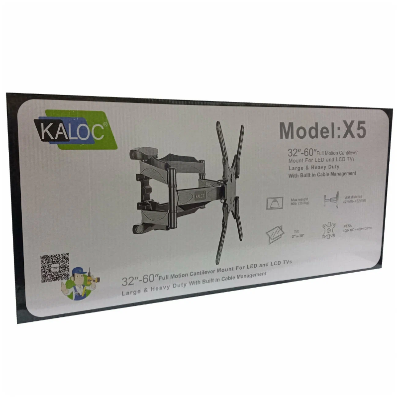 Кронштейн Kaloc X5 для ТВ 32″–60″ на белом фоне
