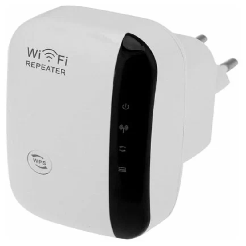 Wireless-N WIFI Repeater (в розетку усилитель) на белом фоне