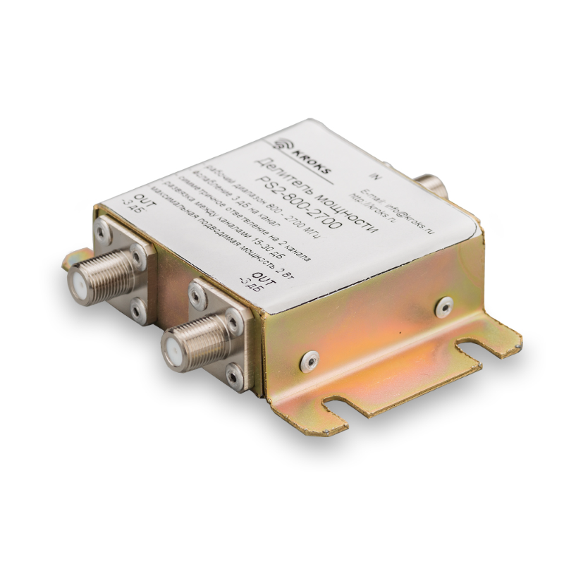 Делитель мощности KROKS PS2-800-2700-75 на белом фоне