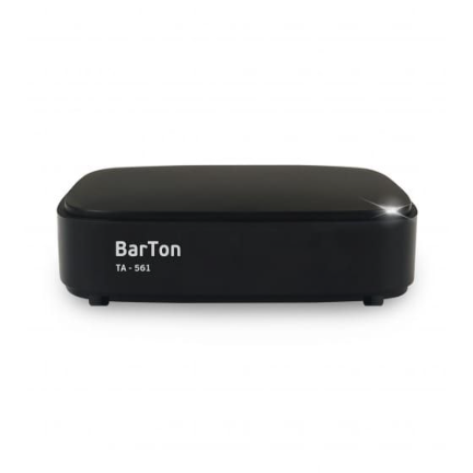 Цифровая приставка BarTon TA-561 (DVB-T2) на белом фоне