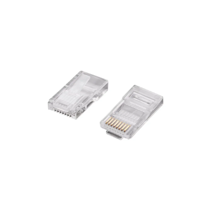 Разъём RJ45 PET-8P8C CADENA на белом фоне