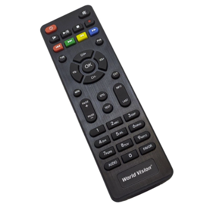 Цифровая приставка World Vision T644M3+ (DVB-T2) на белом фоне