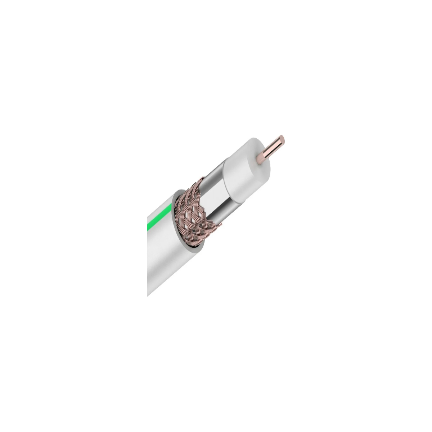 Кабель коаксиальный RG-6SAT-703B CADENA белый на белом фоне