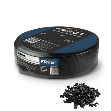 Кабель коаксиальный RG-6U CADENA Frost черный на белом фоне