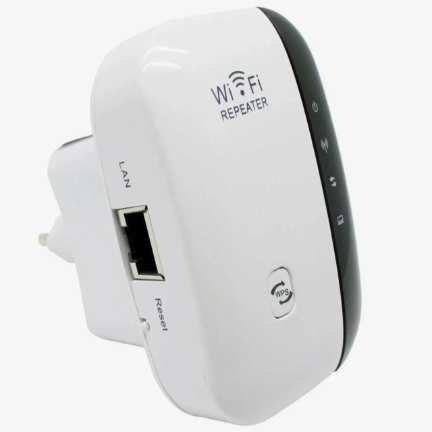 Wireless-N WIFI Repeater (в розетку усилитель) на белом фоне