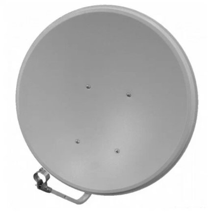 Антенна спутниковая Supral 0.6 м облегчённая без логотипа (серая) на белом фоне