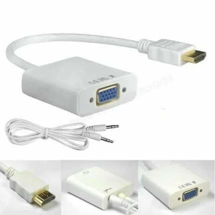 Адаптер HDMI‑VGA на белом фоне