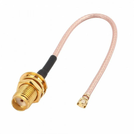 Пигтейл U.Fl – SMA(male) 250 мм на белом фоне